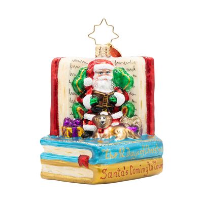 Christopher Radko Santa's Book Nook Gem Ornament 1022709, 026301944867