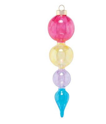 Kat + Annie Vibrant Bubble Finial Ornament Set of 6, 88145, 026301881452