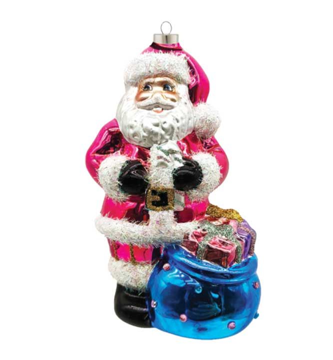 Kat + Annie Gift Bag Santa Ornament Set of 6, 92368, 026301923688