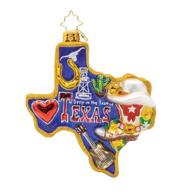 Christopher Radko Lone Star Pride Ornament 1022397, 026301941293