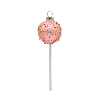 Kat + Annie Pink Sprinkle Cake Pop Ornament Set of 6, 93815, 026301938156