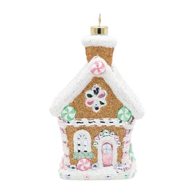 Kat + Annie Pastel Gingerbread House Ornament Set of 6, 94941, 026301949411