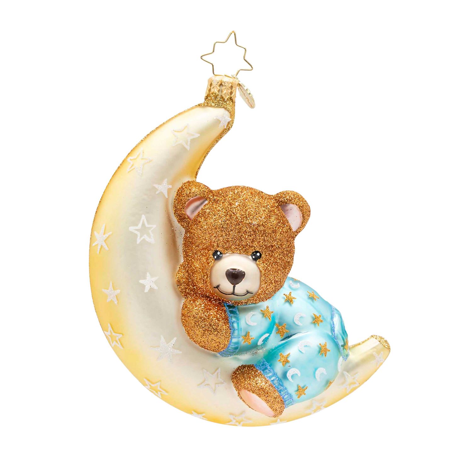 Christopher Radko Blue Moonlight Snuggles Ornament 1022792, 026301950189