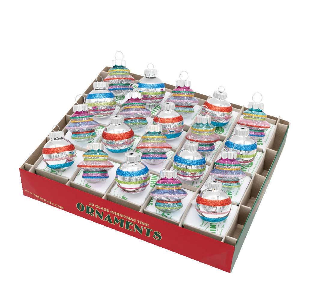 Christopher Radko Christmas Confetti 20 Count Shapes &amp; Rounds Ornaments 4028293, 026301952589