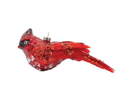 Kat + Annie Feathered Cardinal Ornament Set of 6, 93870, 026301938705