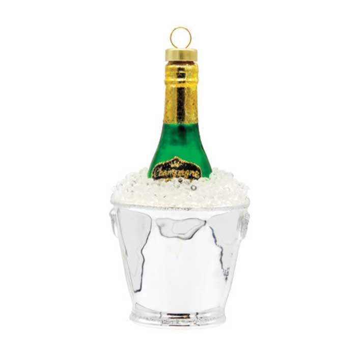 Kat + Annie Champagne Bucket Ornament Set of 6, 92969, 026301929697