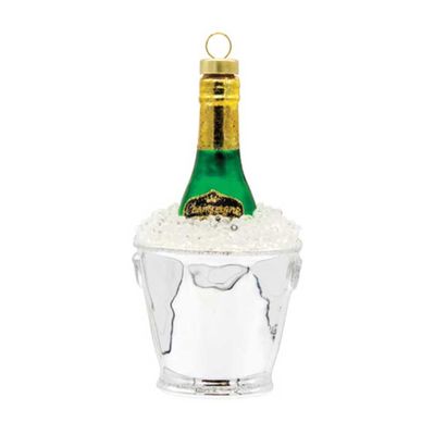 Kat + Annie Champagne Bucket Ornament Set of 6, 92969, 026301929697