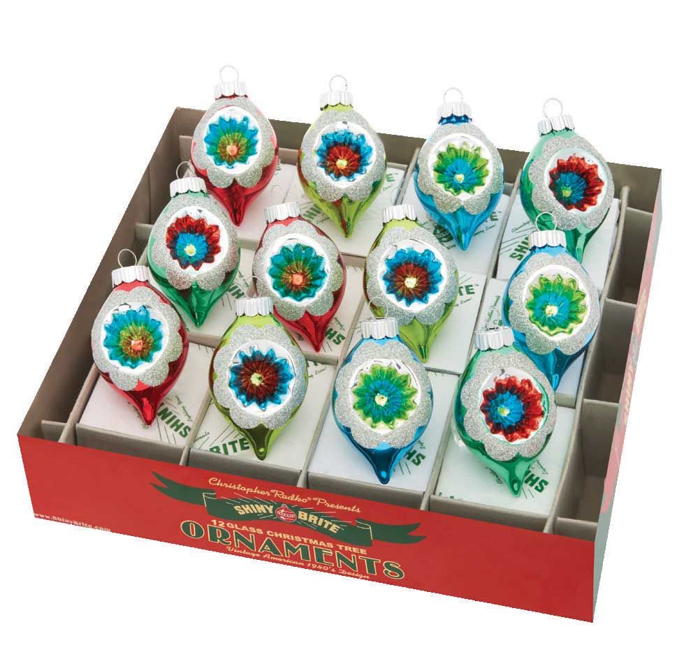 Christopher Radko Holiday Splendor 12 Count Decorated Reflector Tulips Ornaments 4028166, 026301910…