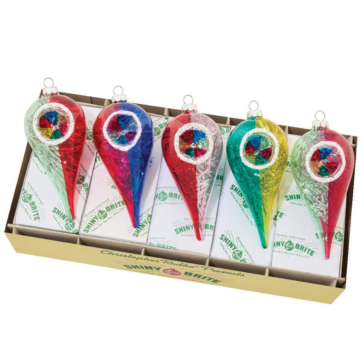 Christopher Radko Vivid Vintage 5 Count Reflector Tulips Ornaments 4028282, 026301941798