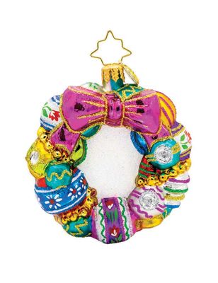 Christopher Radko Vintage Holiday Wreath Gem Ornament 1022272, 026301937586