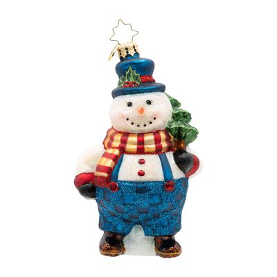 Christopher Radko Overalls &amp; Evergreen Ornament 1022881, 026301951346
