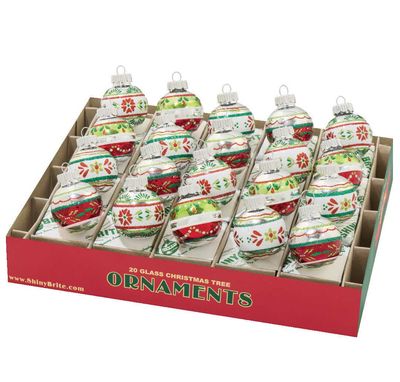 Christopher Radko Holiday Splendor 20 Count Decorated Rounds Ornaments 4028259, 026301941576