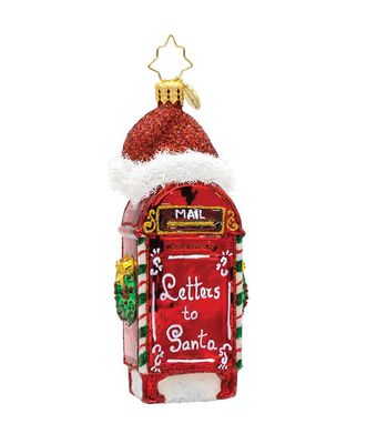 Christopher Radko North Pole Postbox Ornament 1022383, 026301940685