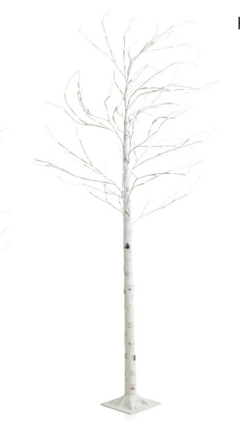 Kat + Annie 7ft White Birch Tree Ornament, 83232, 026301832324
