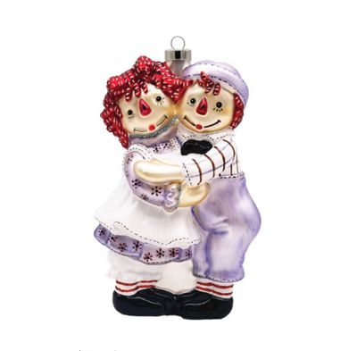 Kat + Annie Raggedy Ann And Andy Holiday Hug Ornament Set of 6, 94006, 026301940067