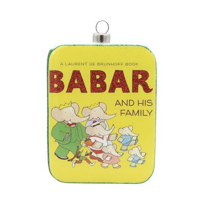 Kat + Annie Babar And His Family Book Cover Ornament Set of 6, 94612, 026301946120
