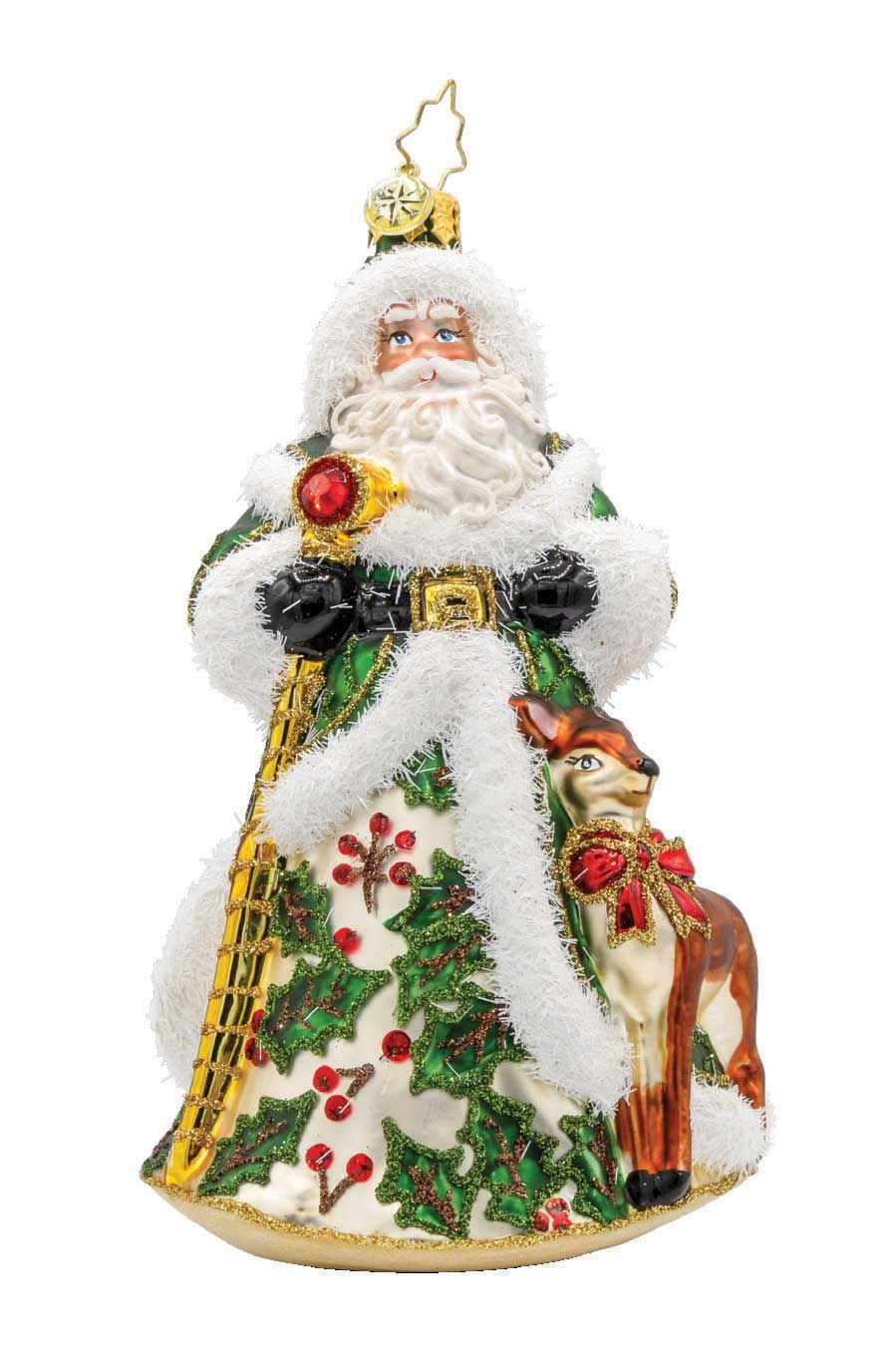 Christopher Radko Deerly Beloved Santa Ornament 1022274, 026301940395