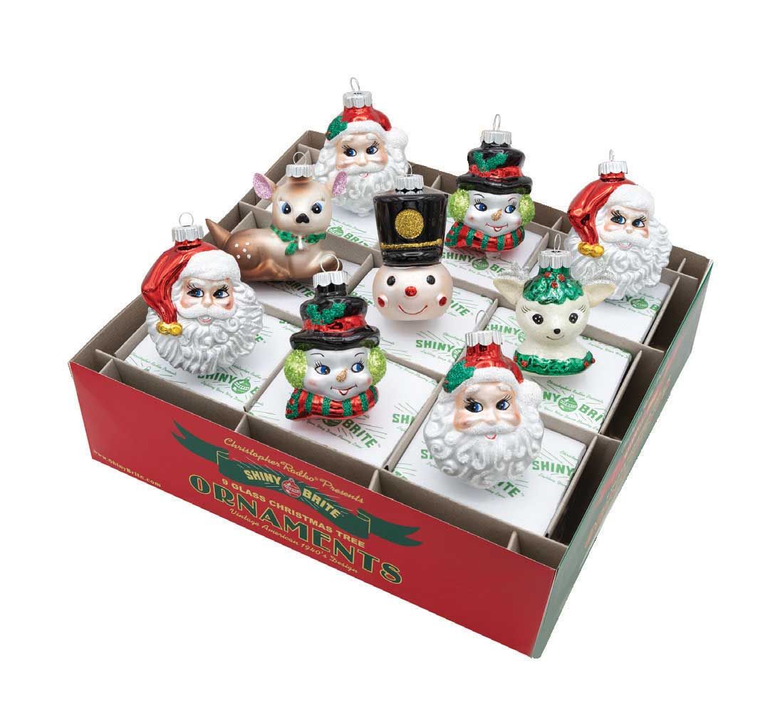 Christopher Radko Holiday Splendor 9 Count Figures Ornaments 4028318, 026301952466
