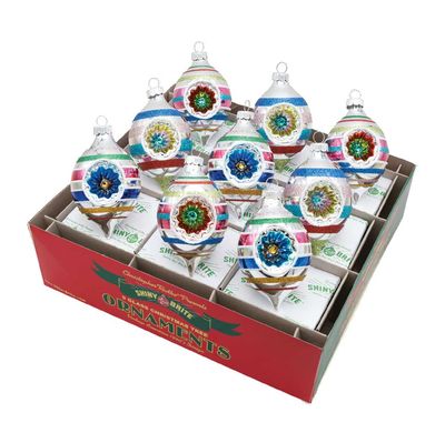 Christopher Radko Christmas Confetti 9 Count Reflector Tulips Ornaments 4028295, 026301952602
