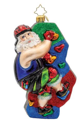 Christopher Radko Climbin' Claus Ornament 1022535, 026301942580