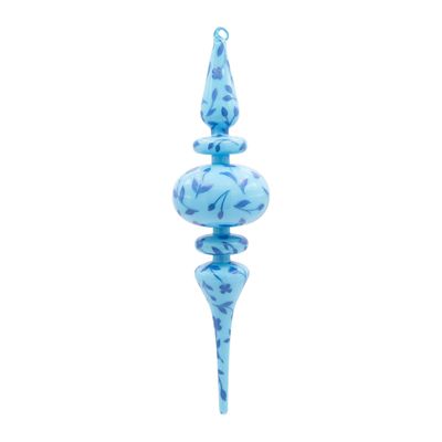 Kat + Annie Blue Chinoiserie Finial Ornament Set of 6, 94965, 026301949657