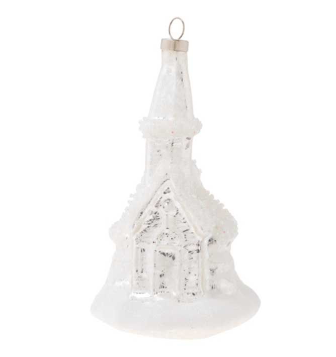 Kat + Annie Snowy Chapel Ornament Set of 6, 87522, 026301875222