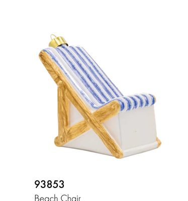Kat + Annie Beach Chair Ornament Set of 6, 93853, 026301938538