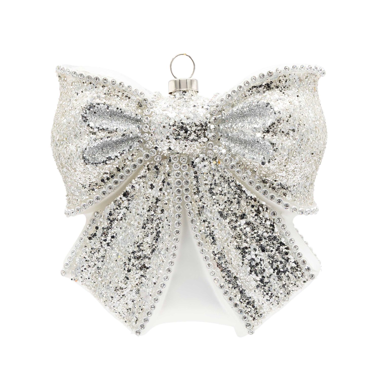 Kat + Annie Silver Bow Ornament Set of 6, 94935, 026301949350