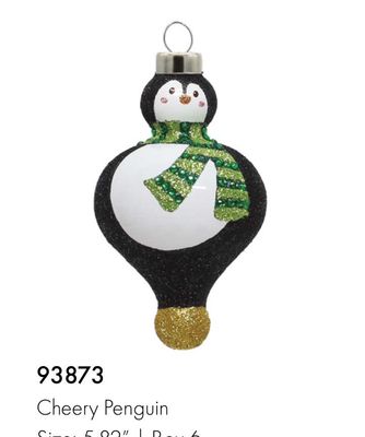 Kat + Annie Cheery Penguin Ornament Set of 6, 93873, 026301938736