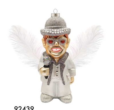 Kat + Annie Elton John White Feather Costume Ornament Set of 6, 92439, 026301924395