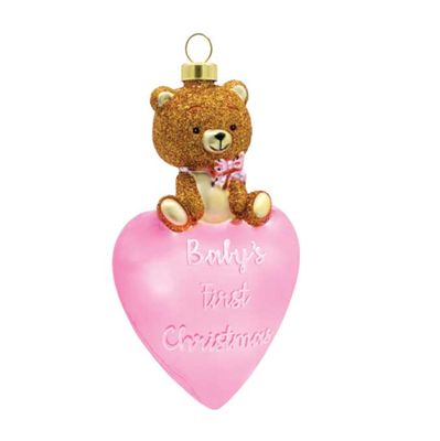 Kat + Annie Baby Girl Bear Ornament Set of 6, 92519, 026301925194