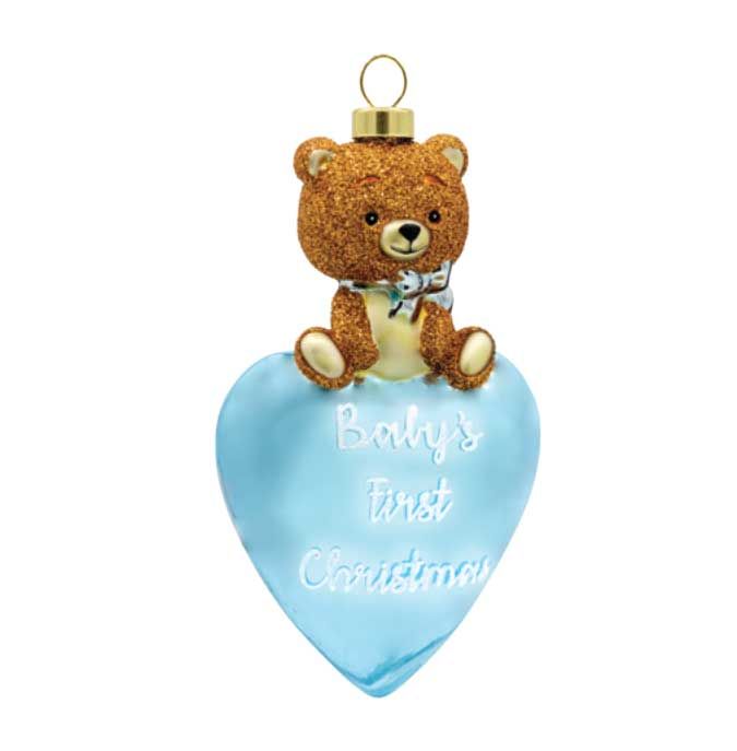 Kat + Annie Baby Boy Bear Ornament Set of 6, 92518, 026301925187