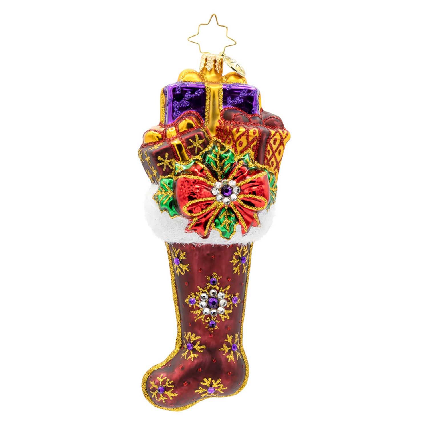Christopher Radko The Gilded Stocking Ornament 1022676, 026301944706