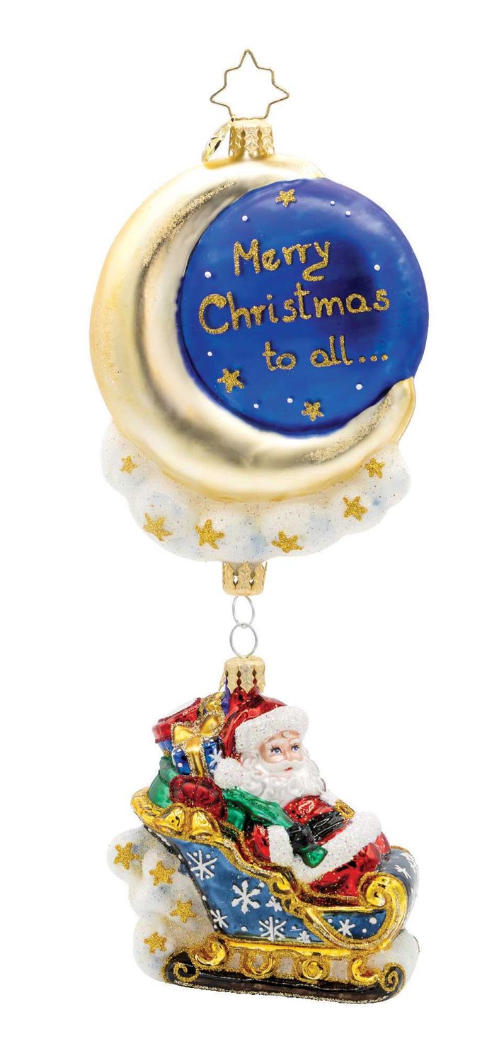 Christopher Radko Moonlight Sleigh Ride Ornament 1022193, 026301939573