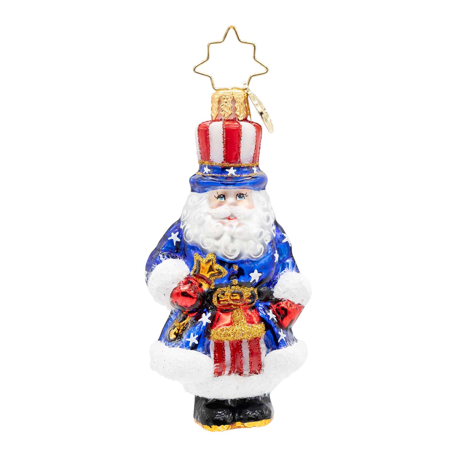 Christopher Radko All-American Santa Gem Ornament 1022742, 026301947387