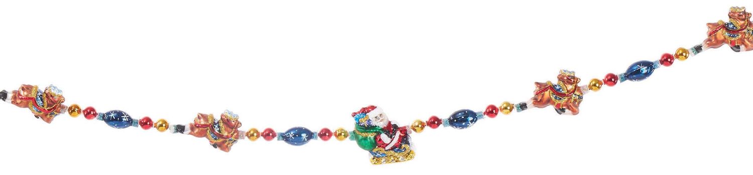 Christopher Radko Sleigh Ride Santa Garland 1021888, 026301927334