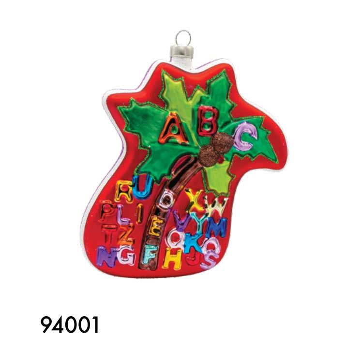 Kat + Annie Chicka Chicka Boom Boom Alphabet Tree Ornament Set of 6, 94001, 026301940012