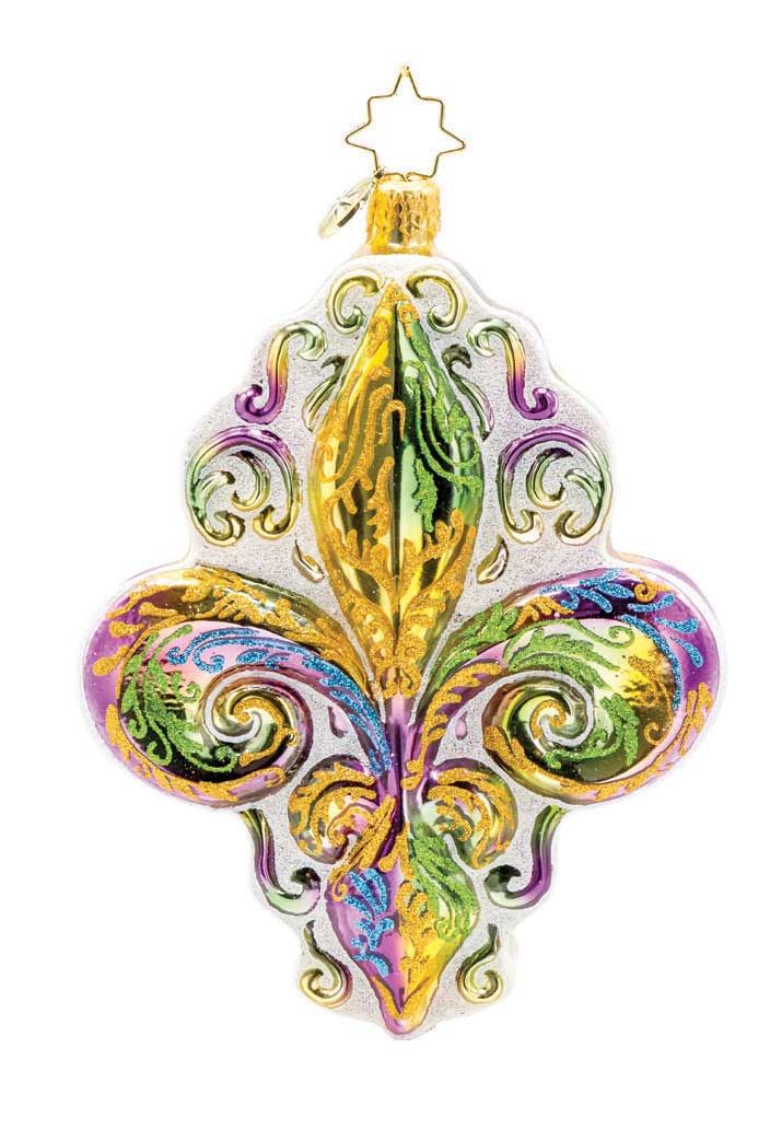 Christopher Radko Fleur De Lis Charm Ornament 1022354, 026301939726