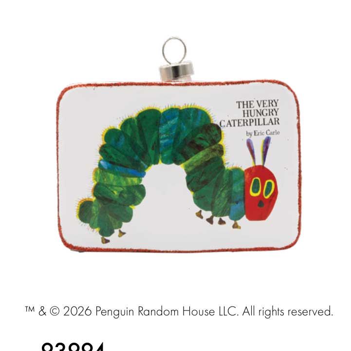 Kat + Annie The Very Hungry Caterpillar Book Cover Ornament Set of 6, 93994, 026301939948