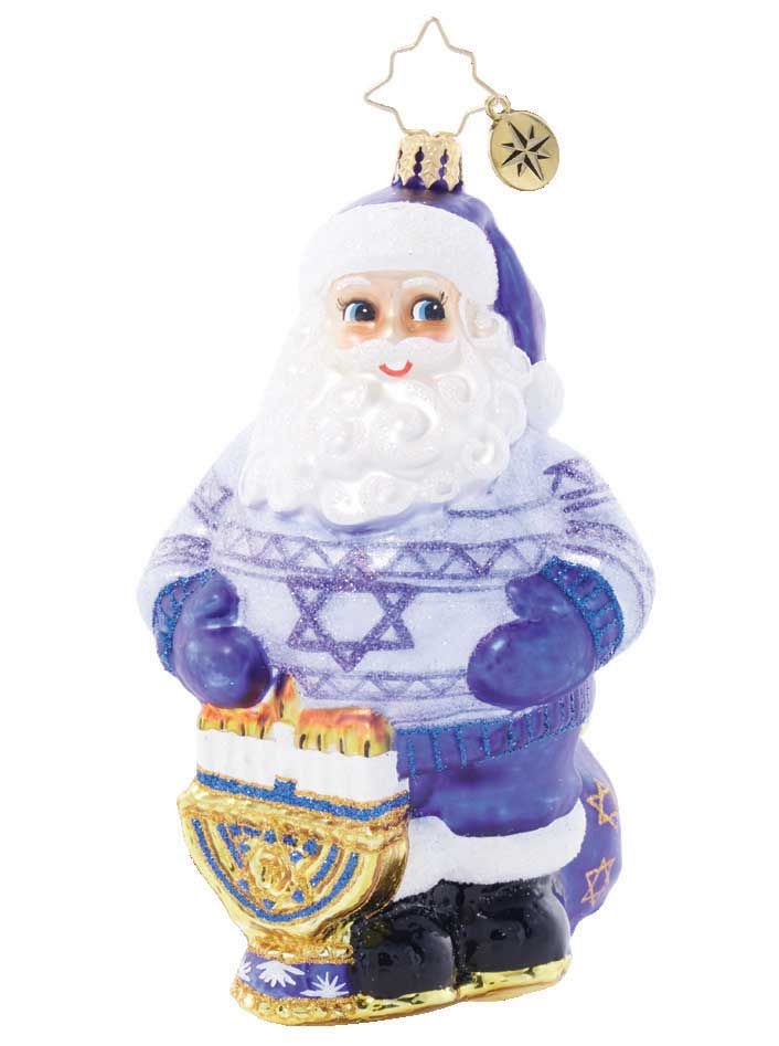 Christopher Radko Christma-kkah Santa Ornament 1022038, 026301928706