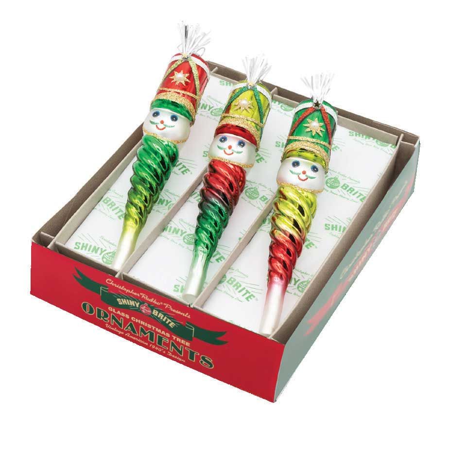 Christopher Radko Holiday Splendor 3 Count Nutcracker Icicles Ornaments 4028325, 026301952534