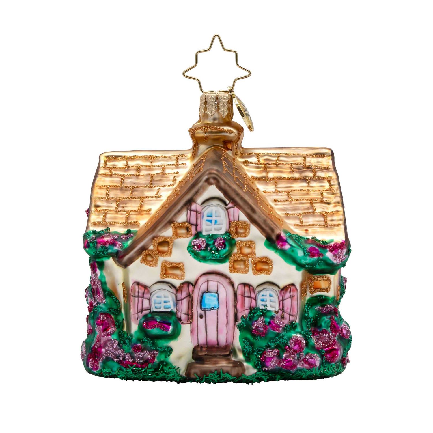 Christopher Radko Floral Cottage Charm Gem Ornament 1022764, 026301950493