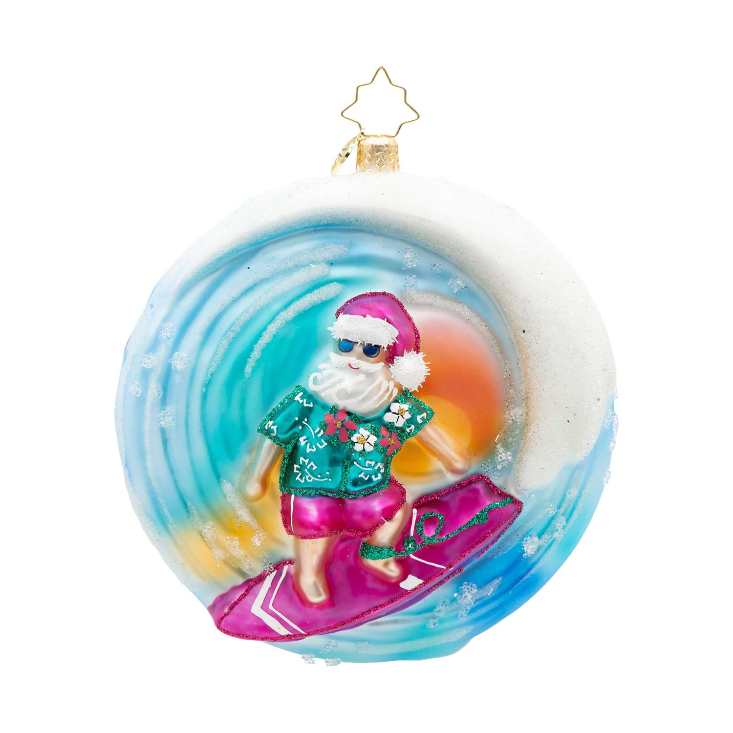 Christopher Radko Surf's Up St. Nick! Ornament 1022814, 026301951094