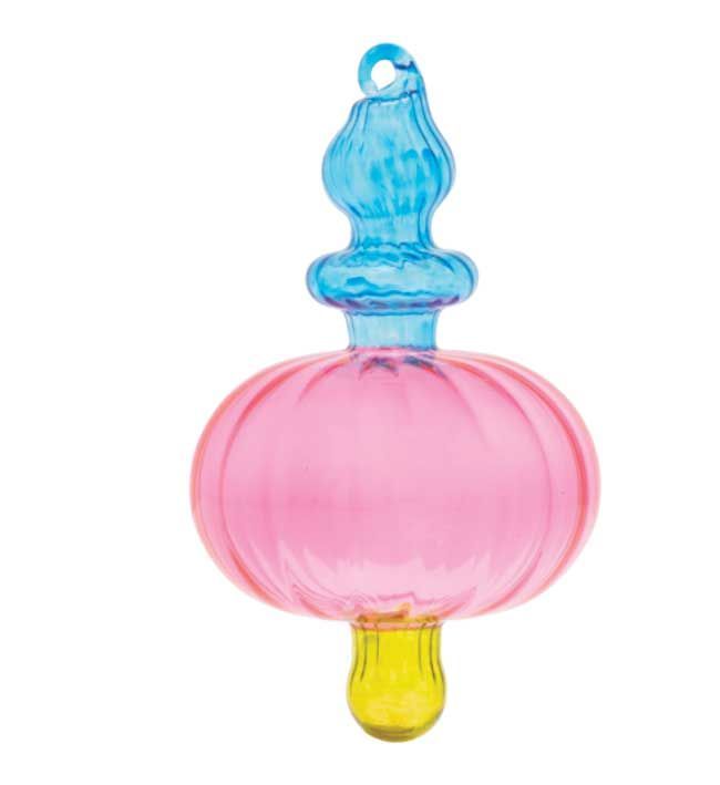 Kat + Annie Bright 3 Tone Translucent Finial Ornament Set of 6, 87500, 026301875000