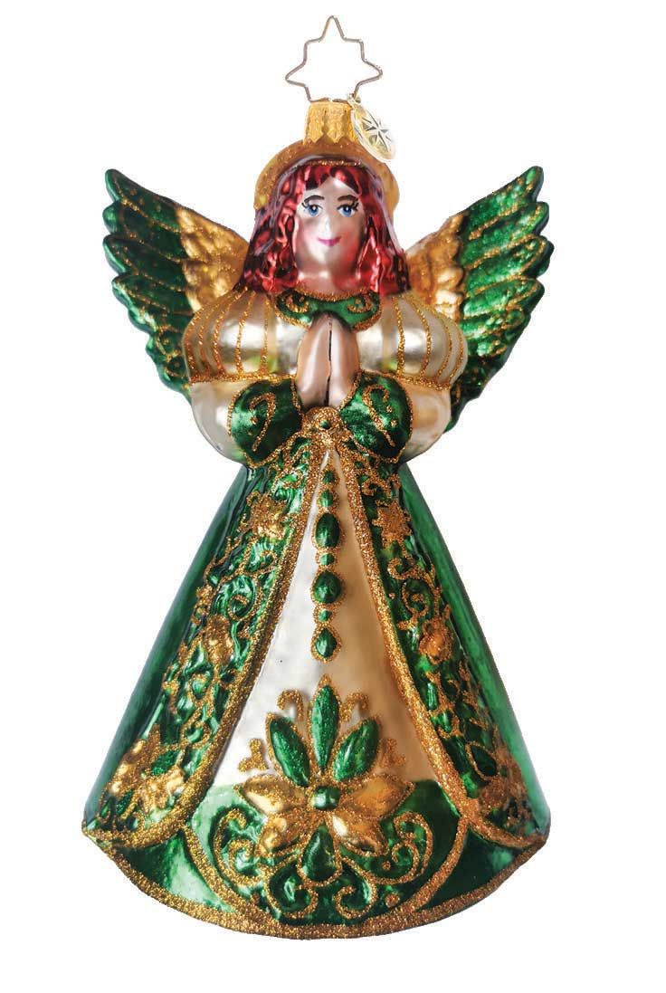 Christopher Radko Emerald Radiance Angel Ornament 1022896, 026301951483