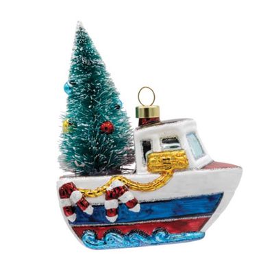 Kat + Annie Merry Motorboat Ornament Set of 6, 92506, 026301925064