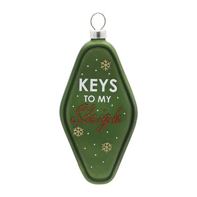 Kat + Annie Keys To My Sleigh Vintage Keychain Ornament Set of 6, 95168, 026301951681