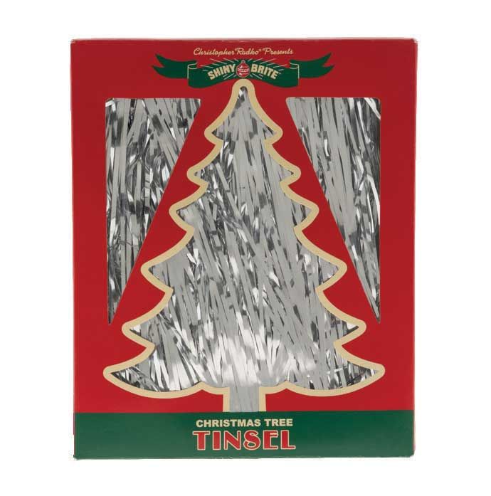 Christopher Radko Holiday Splendor 1000 Strand Silver Tinsel Icicles Ornaments 4027590, 645001499110