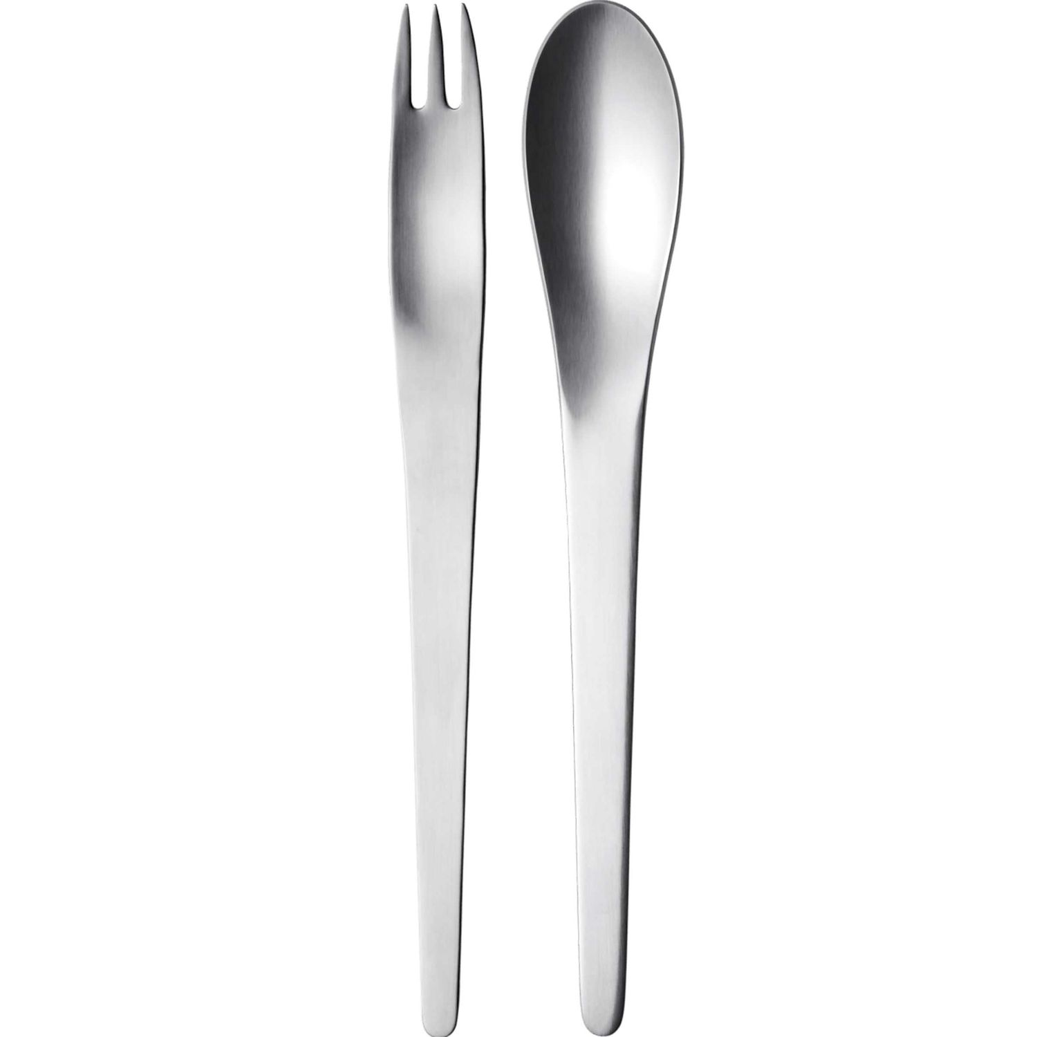 George Jensen Arne Jacobsen Serving Set Gift Box 2 Pieces Matte Stainless Steel 3355502, 5705140473…