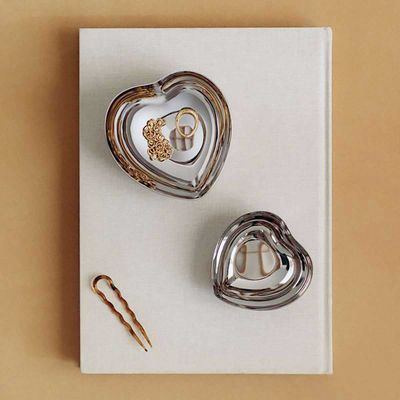George Jensen Heart Bowl Medium Mirror Stainless Steel 10020943, 5713275270775